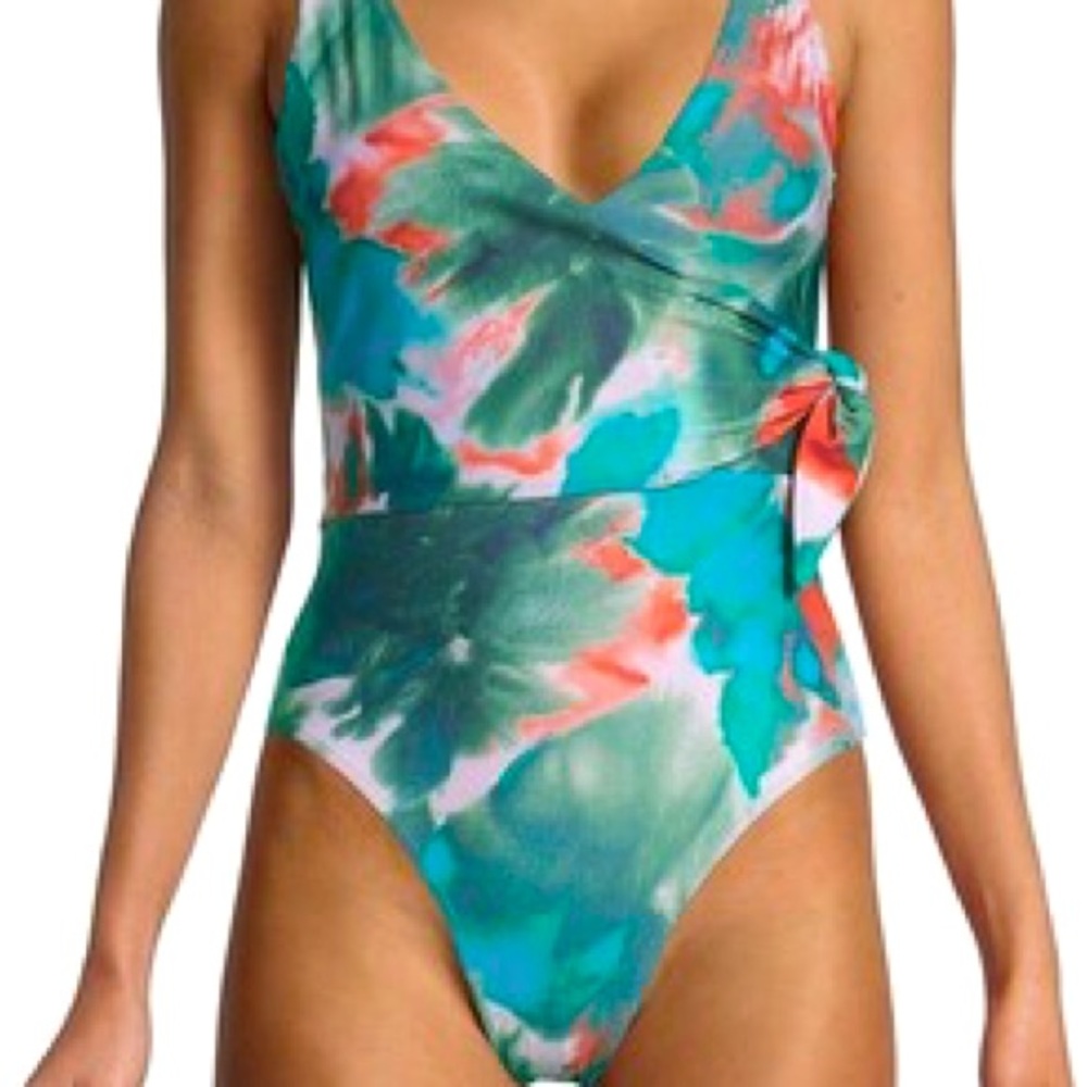 Tanya Taylor Kelly Wrap One Piece Swimsuit